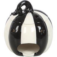 Something Different Strange & Unusual Striped Pumpkin Oil Burner in Black