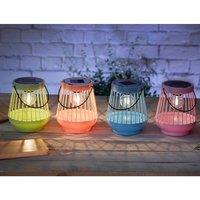 mysmartbuy Set of 4 Solar Powered Outdoor Garden Viva Colourful Lanterns