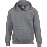 Gildan Heavy Blend Hooded Sweatshirt Top Hoodie in Grey | Size: Small