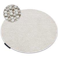 RugsX Casablanca Loop Rug in White | Size: 80 cm diameter