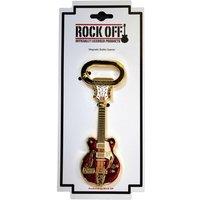Rock Off Mathew Street Rust Guitar Magnetic Bottle Opener in Gold