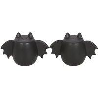 Something Different Dark Lair Bat Wings Salt & Pepper Shakers in Black