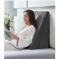 Ezysleep Dual Layer Adjustable Memory Foam Wedge Pillow in Grey