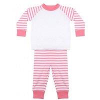 Larkwood Striped Pyjamas in Pink | Size: 0-6 m
