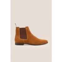 Oswin Hyde Men's Darwin Suede Chelsea Boots in Tan | Size: 10