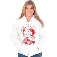Betty Boop Men's Cowgirl Hoodie in White | Size: Medium
