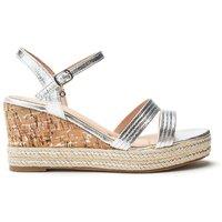 Moda In Pelle Women's 'Spot' Porvair Wedges in Silver | Size: 8