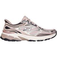 Skechers Women's Stamina Sport - Metallic Overlay Mesh Lace-Up Slip-Ins Rose Gold /Rose in Pink | Size: 7