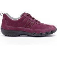 Hotter Women's Wide Fit 'Leanne II' Trainers in Maroon | Size: 5.5