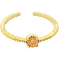 Harfi Women's Citrine One Size Fits All November Birthstone Ring in Gold