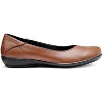 Hotter Women's Wide Fit 'Birdie' Ballerina Pumps in Tan | Size: 8