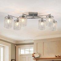Garwarm 6- Light 89cm Dimmable Crystal Flush Mount in Clear