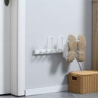 HOMCOM 2 Pairs Electric Shoe Dryer Wall Mounted Shoe Warmers in White
