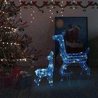 Berkfield Home Acrylic Reindeer Family Christmas Decoration 160 LED Blue