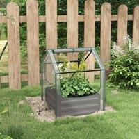 OUTSUNNY Raised Garden Bed with Greenhouse, Planter Box with Cover in Clear