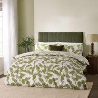 HOEM Lauro Printed Reversible Duvet Cover Set in Olive | Size: King