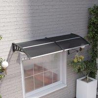 OUTSUNNY Door Canopy Awning Outdoor Window Rain Shelter for Door 196 x 75cm in Black | Size: 196 x 75 cm
