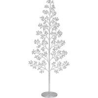 Pegdev Outdoor LED Christmas Tree 210cm 1200 Warm White Lights Silver Balls | Size: 7ft