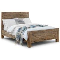 Ashfield Rustic Oak Bed Frame in Walnut | Size: King