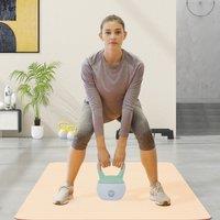 SPORTNOW 12KG Kettlebell with Soft Body & Non-Slip Handle, Grey & Green
