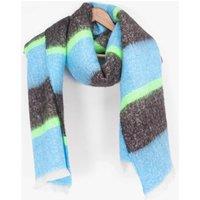 Sarta Women's Zola Midweight Scarf - Block Stripe in Blue