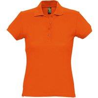 SOL'S Women's Passion Pique Short Sleeve Polo Shirt in Orange | Size: XL