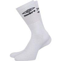Umbro Men's Logo Crew Socks (Pack of 3) in White | Size: 6-11