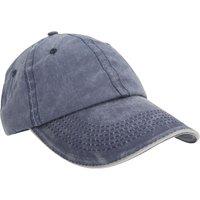 Result Men's Washed Fine Line Cotton Baseball Cap With Sandwich Peak Pack of 2 in Mid Navy