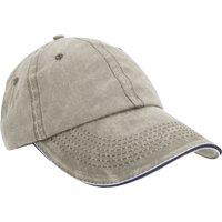 Result Men's Washed Fine Line Cotton Baseball Cap With Sandwich Peak Pack of 2 in Navy