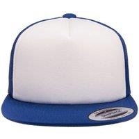 Flexfit by Yupoong Men's Foam Trucker Cap With White Front in Royal
