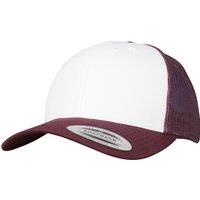 Flexfit by Yupoong Men's Retro Trucker Coloured Front Cap in Maroon