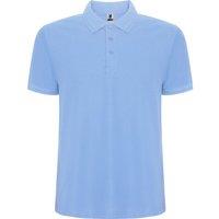 ROLY Men's Pegaso Premium Short-Sleeved Polo Shirt in Light Blue | Size: 2XL