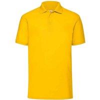 Fruit of the Loom Men's 65 35 Polo Shirt in Yellow | Size: Medium