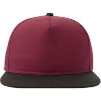 Atlantis Men's Bank 5 Panel Snapback Cap in Burgundy