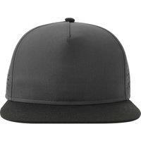 Atlantis Men's Bank 5 Panel Snapback Cap in Dark Grey