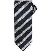 Premier Men's Stripe Waffle Tie in Black