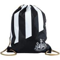 Newcastle United FC Men's Stripe Gym Drawstring Bag in Black