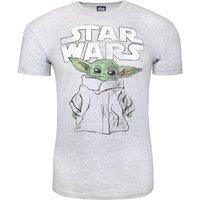 Star Wars Men's The Child Sketch T-Shirt in Grey | Size: 2XL