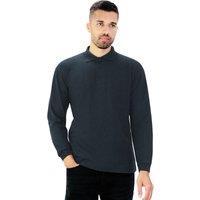 Casual Classic Men's Long Sleeve Polo in Grey | Size: 3XL
