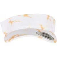 Yupoong Men's Flexfit Batik Dye Visor Cap in Orange