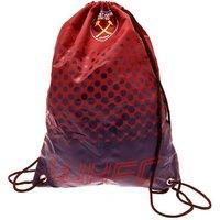 West Ham United FC Men's West Ham FC Official Fade Football Crest Drawstring Sports Gym Bag in Red