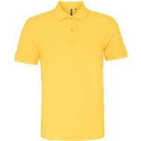 Asquith & Fox Men's Plain Short Sleeve Polo Shirt in Mustard | Size: XL