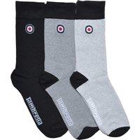 Lambretta Men's Paisley Socks (Pack of 3) in Jet Black | Size: 6-11