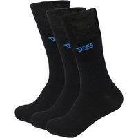 D555 Men's Harold Extra Wide Socks (Pack of 3) in Black | Size: 11-13