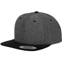 Yupoong Men's Flexfit Chambray-Suede Snapback Cap in Black
