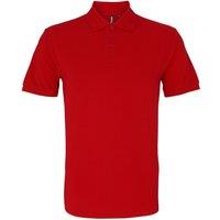 Asquith & Fox Men's Plain Short Sleeve Polo Shirt in Red | Size: XL
