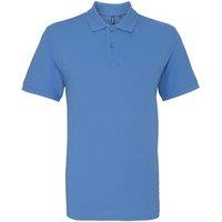 Asquith & Fox Men's Plain Short Sleeve Polo Shirt in Dark Blue | Size: Large