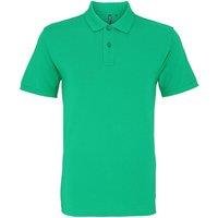 Asquith & Fox Men's Plain Short Sleeve Polo Shirt in Green | Size: Large