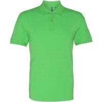 Asquith & Fox Men's Plain Short Sleeve Polo Shirt in Lime | Size: Medium
