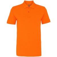 Asquith & Fox Men's Plain Short Sleeve Polo Shirt in Orange | Size: 2XL